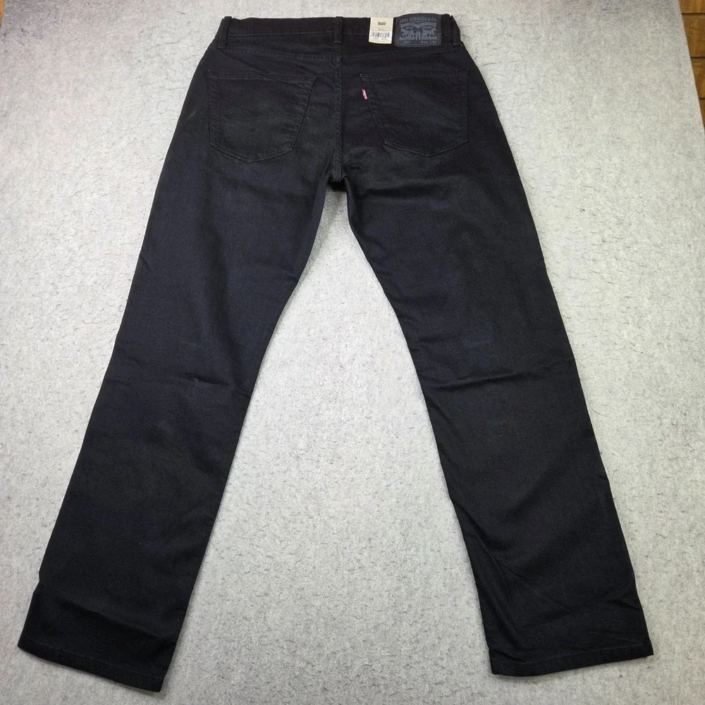 Levis 559 Relaxed Straight Jeans Mens 33x32 Black Denim 00559-0239 NEW